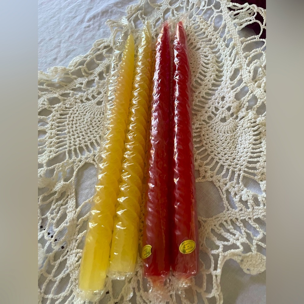 Vintage spiral 13” taper‎ candles